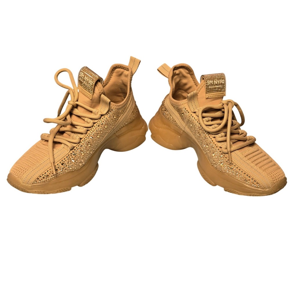 Steve Madden SM NY90 "Maxima" Women's Tan Rhinestone Sneakers Size Unknown - Picture 6 of 10